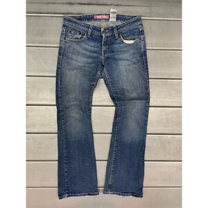 Levis 524 Too Superlow Bootcut Jeans Womens 30x31 Blue Medium Dark Wash Denim